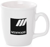 Ceramic Mugs: 14oz White Deco Coffee Mugs